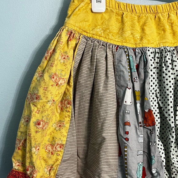 Girls Persnickety Size 8 Multi-Colored Patchwork Stripe Skirt - Picture 3 of 8